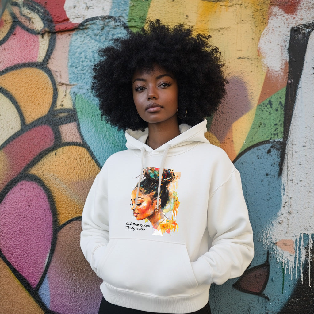 White Built From Resilience - Woman Hoodie