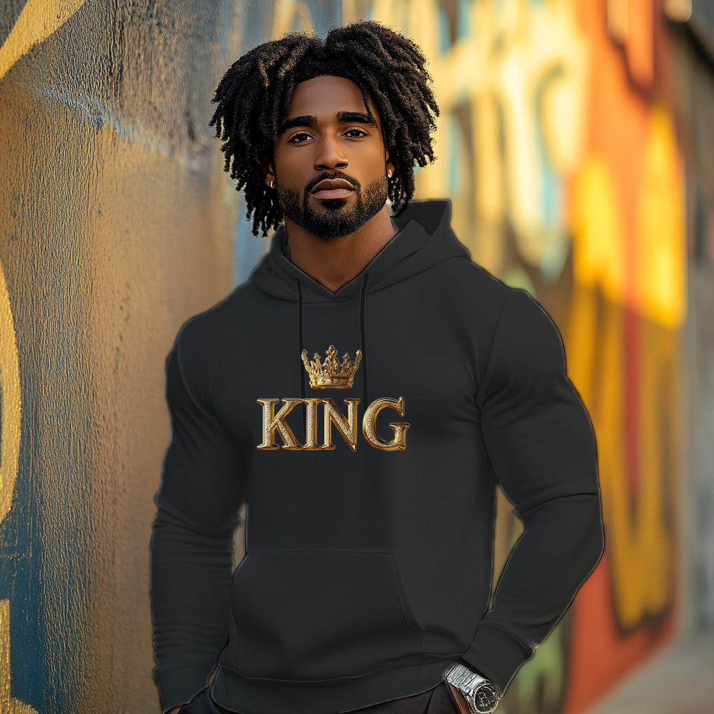 Black A KING Style 202 - Man Hoodie