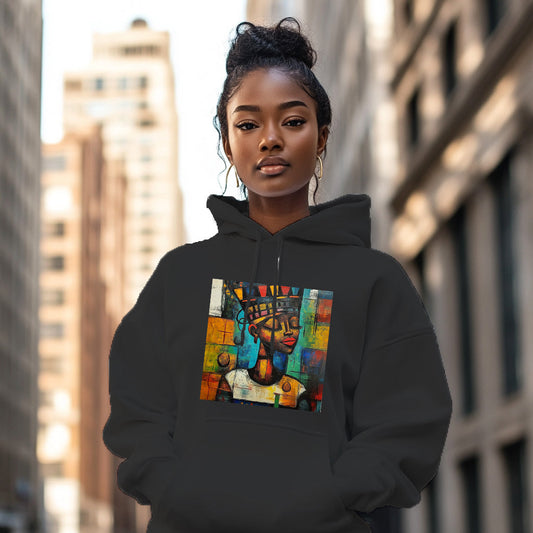 Black Damina Graphic Print 202 - Woman Hoodie