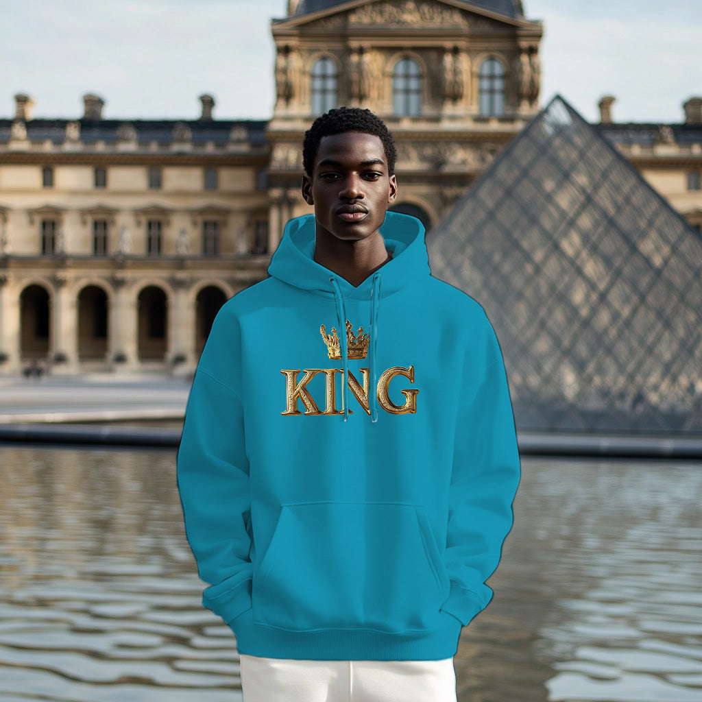 Blue A KING Style 202 - Man Hoodie