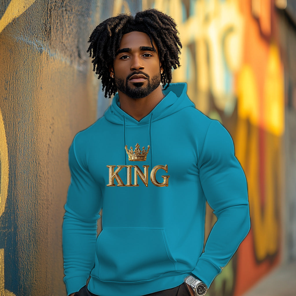 Blue A KING Style 202 - Man Hoodie