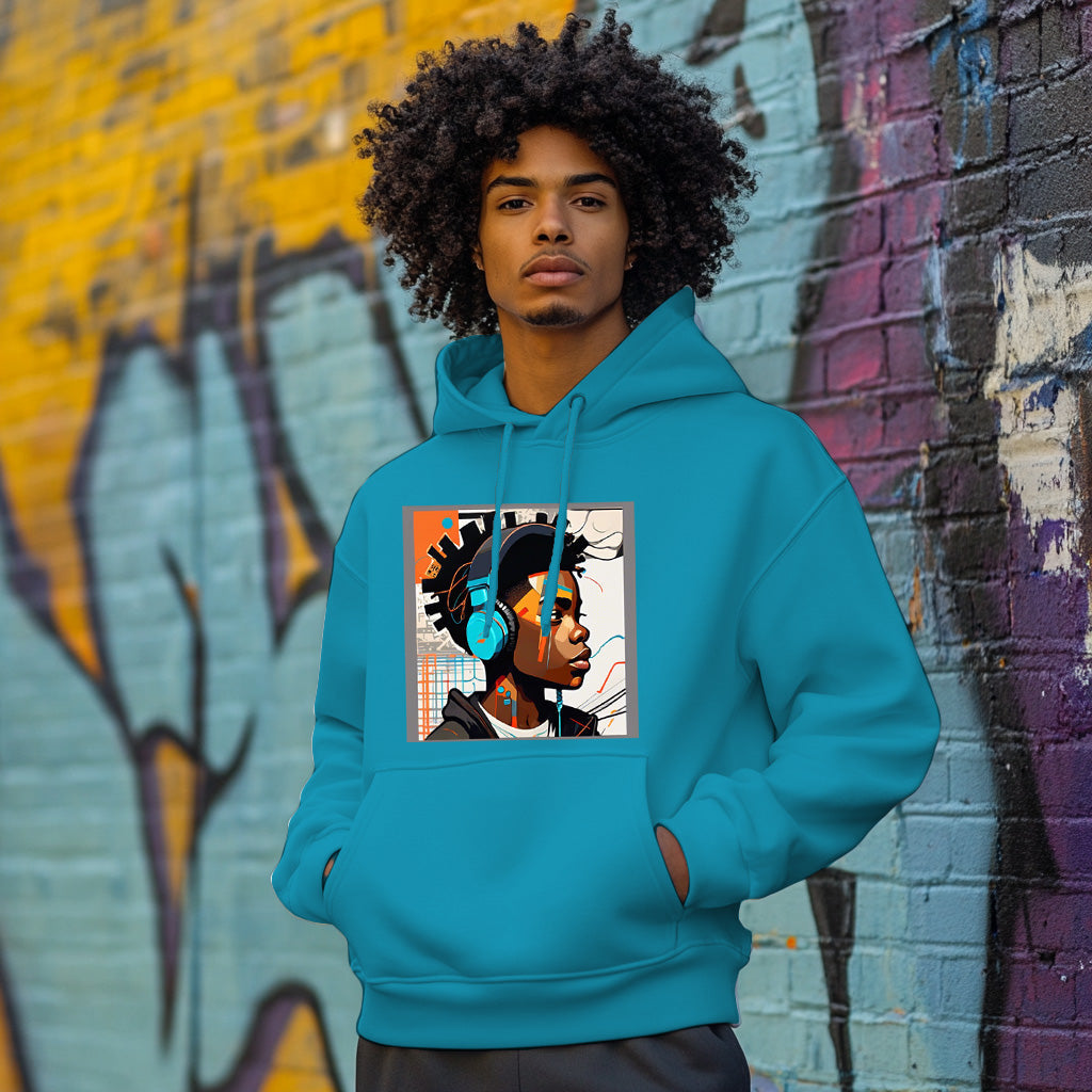 Blue Music Lover Style 202 - Man Hoodie