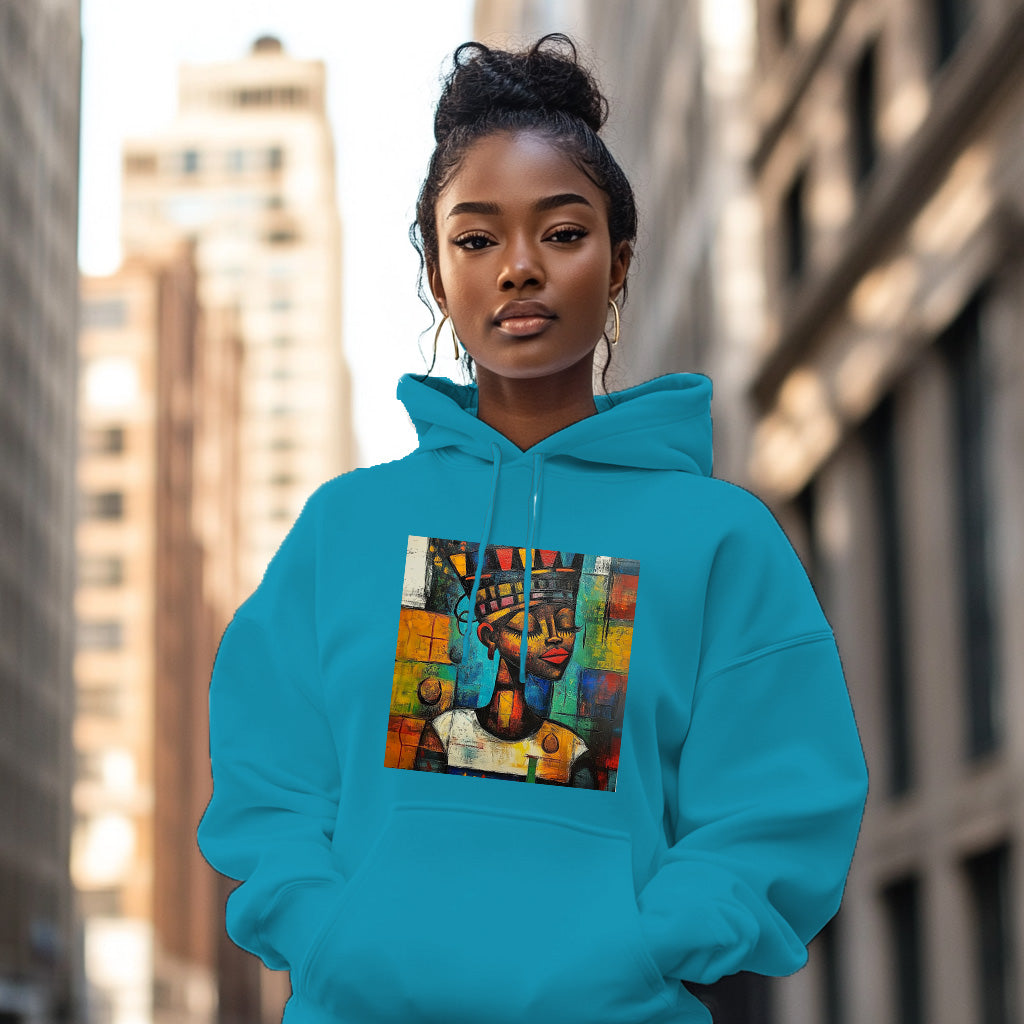 Blue Damina Graphic Print 202 - Woman Hoodie