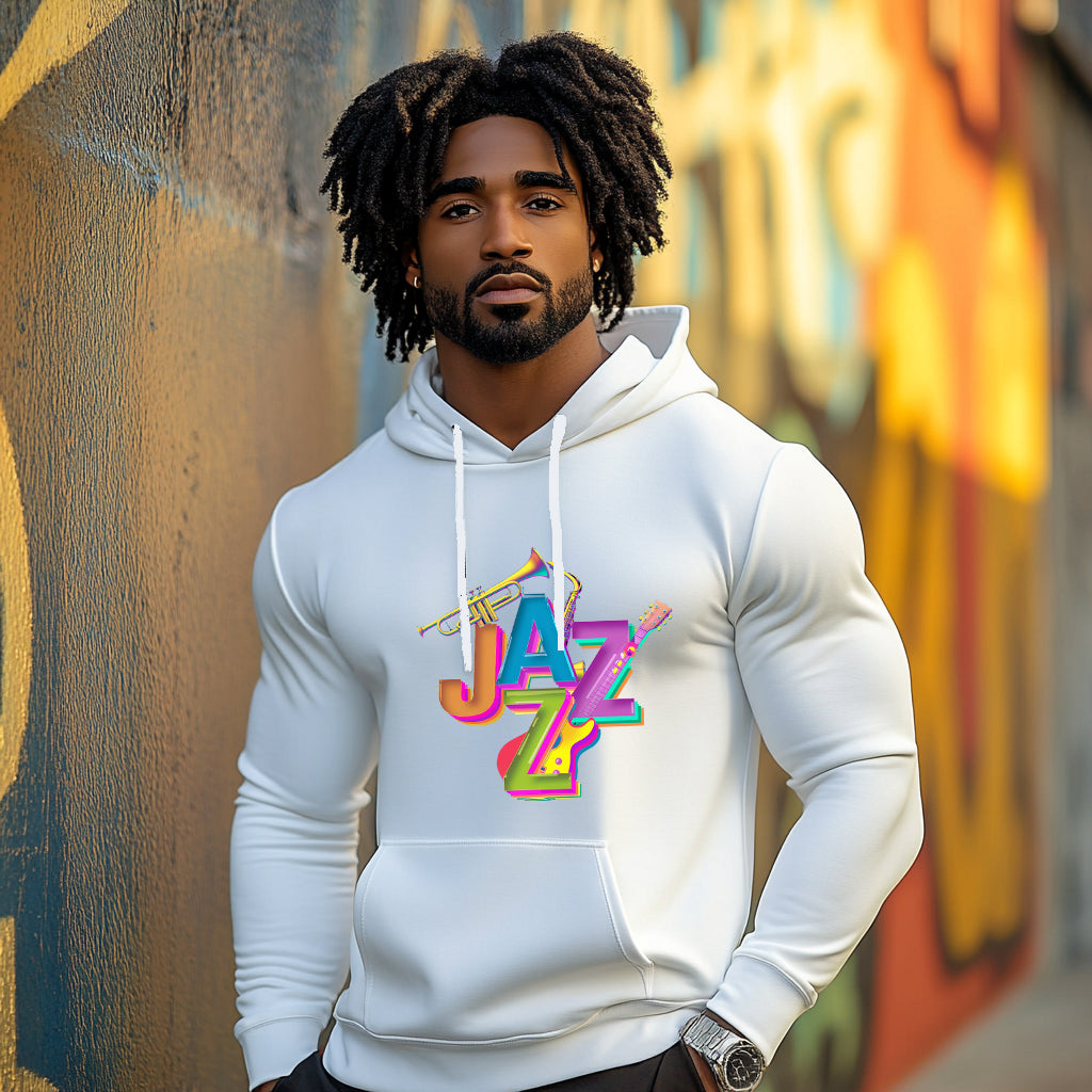 White Jazz Fashion Style 204 - Man Hoodie