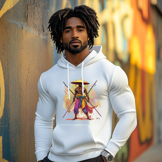 White Swordman Style 202 - Man Hoodie