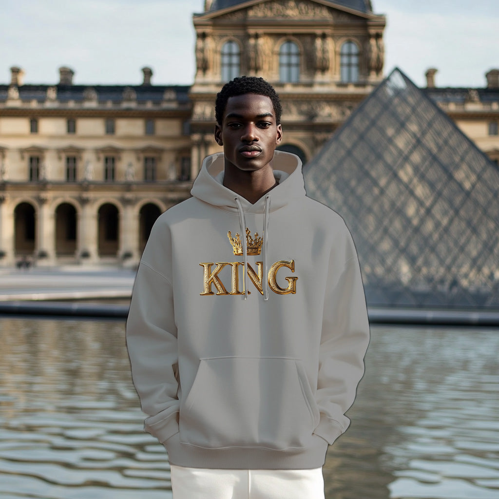 Gray A KING Style 202 - Man Hoodie