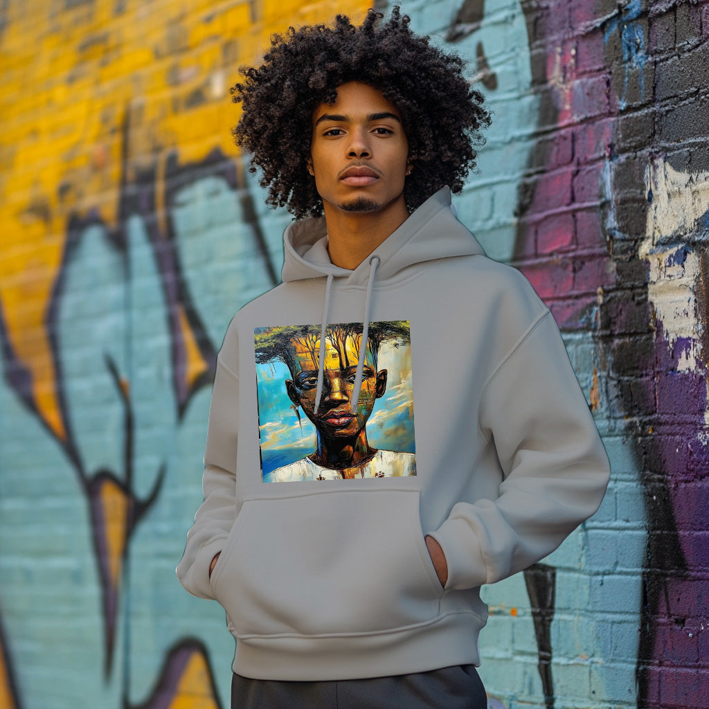 Gray Damina Painting Style 202 - Man Hoodie