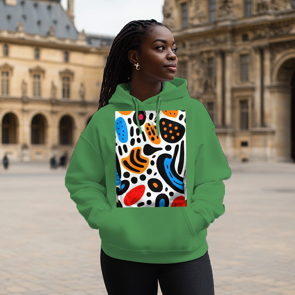 Green Colorful Print Style 203 - Woman Hoodie