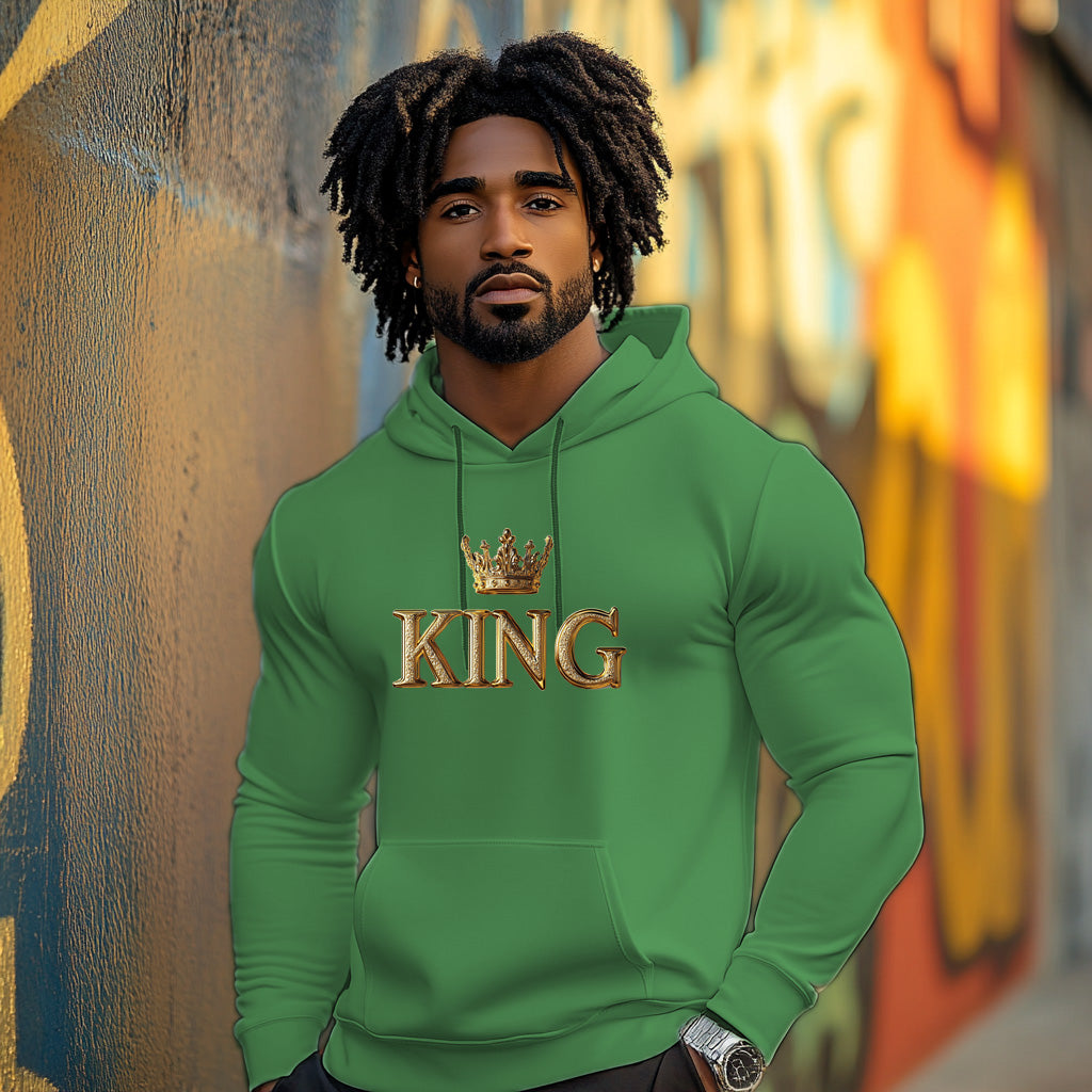 Green A KING Style 202 - Man Hoodie