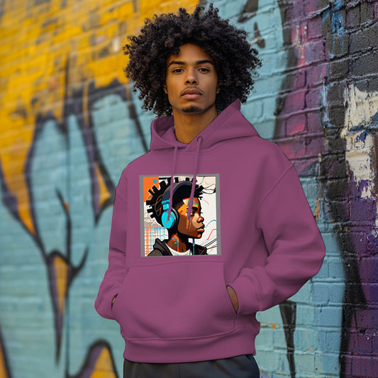 Maroon Music Lover Style 202 - Man Hoodie