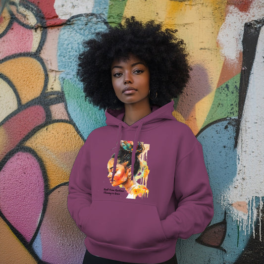 Maroon Built From Resilience - Woman Hoodie