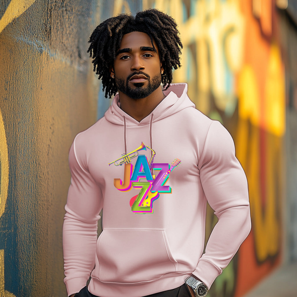 Light Pink Jazz Fashion Style 204 - Man Hoodie