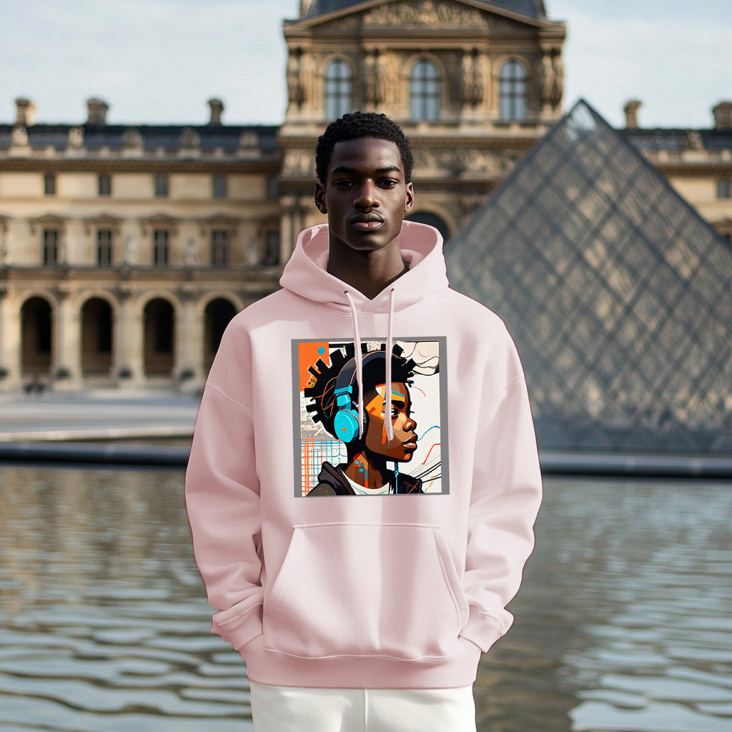 Light Pink Music Lover Style 202 - Man Hoodie