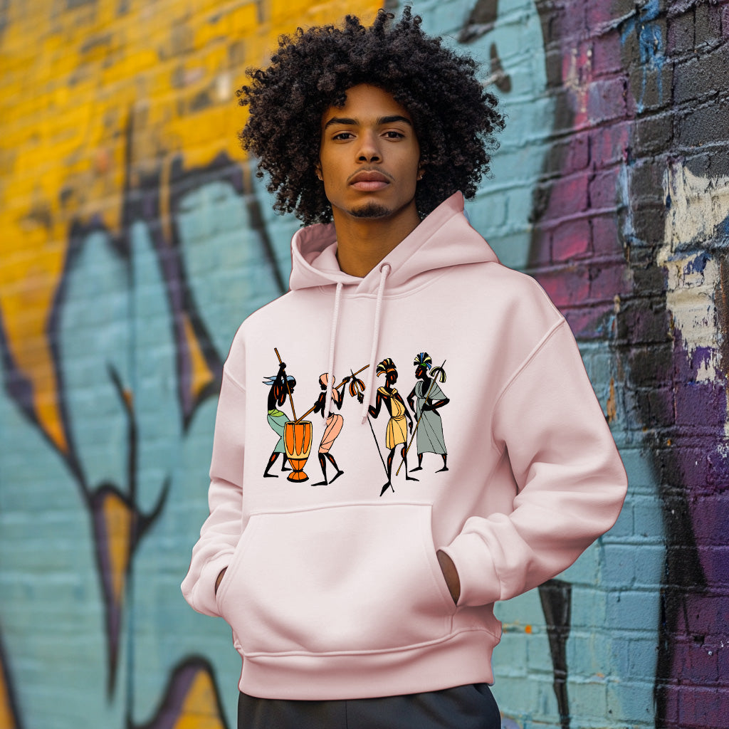 Light Pink African Art Style 202 - Man Hoodie