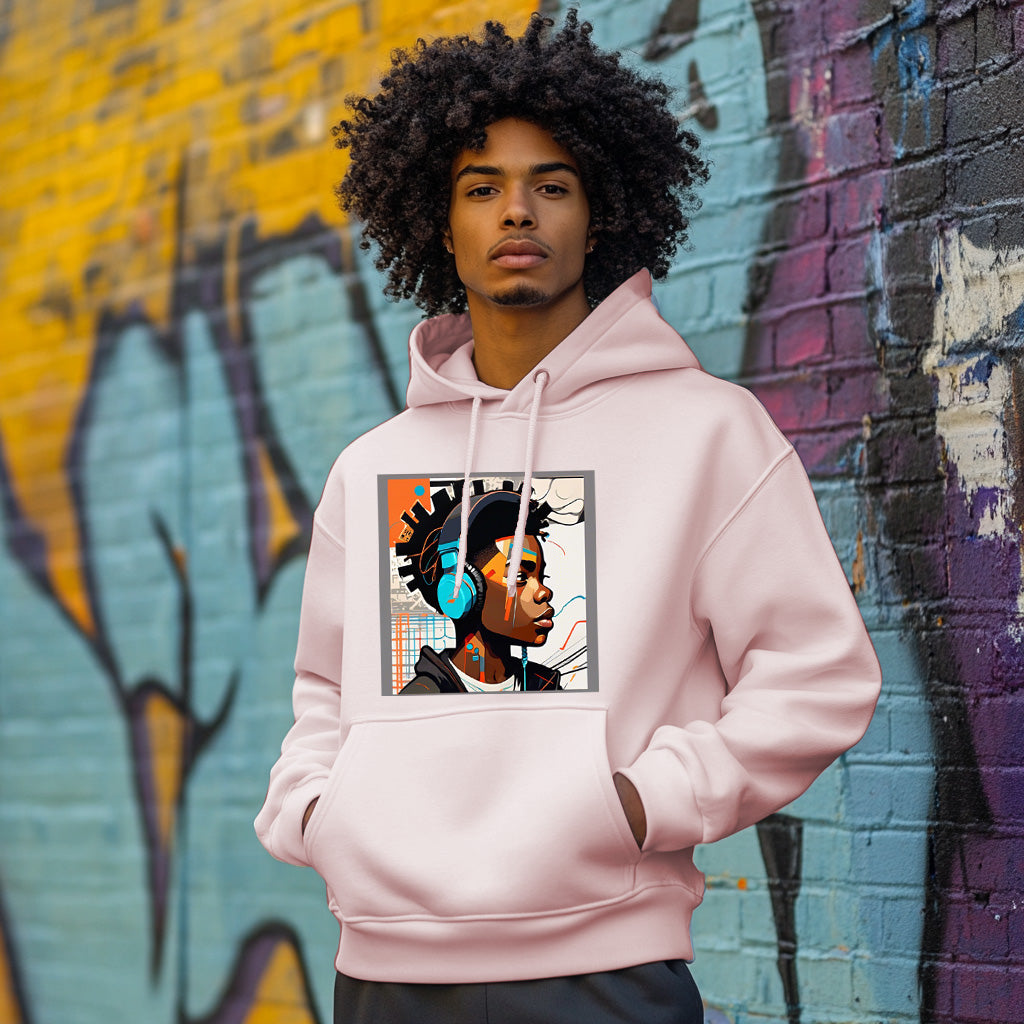 Light Pink Music Lover Style 202 - Man Hoodie