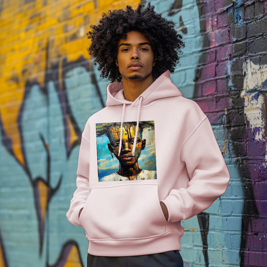 Light Pink Damina Painting Style 202 - Man Hoodie