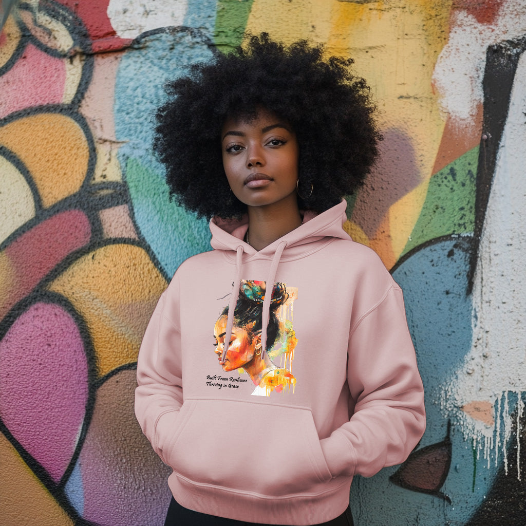 Light Pink Built From Resilience - Woman Hoodie