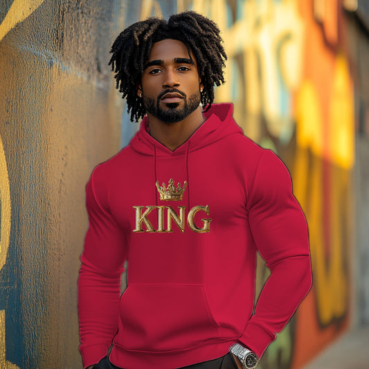 Red A KING Style 202 - Man Hoodie