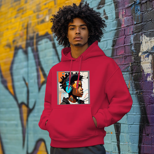 Red Music Lover Style 202 - Man Hoodie