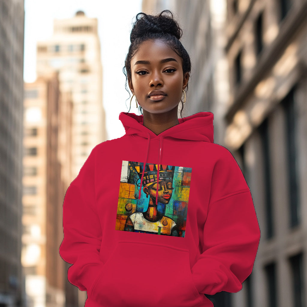 Red Damina Graphic Print 202 - Woman Hoodie