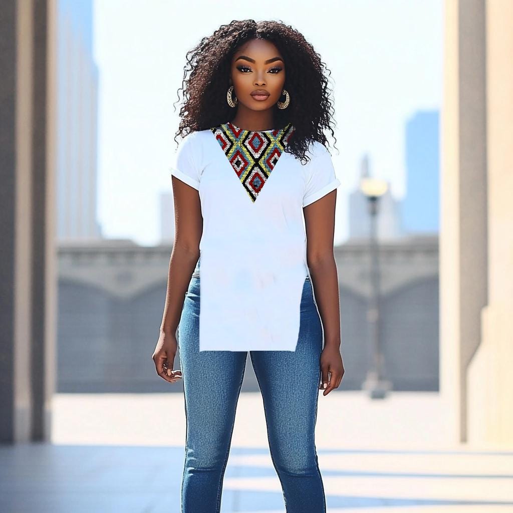 Women Long Line T-shirt African  High quality Print / designer t-shirt / graphic shirt